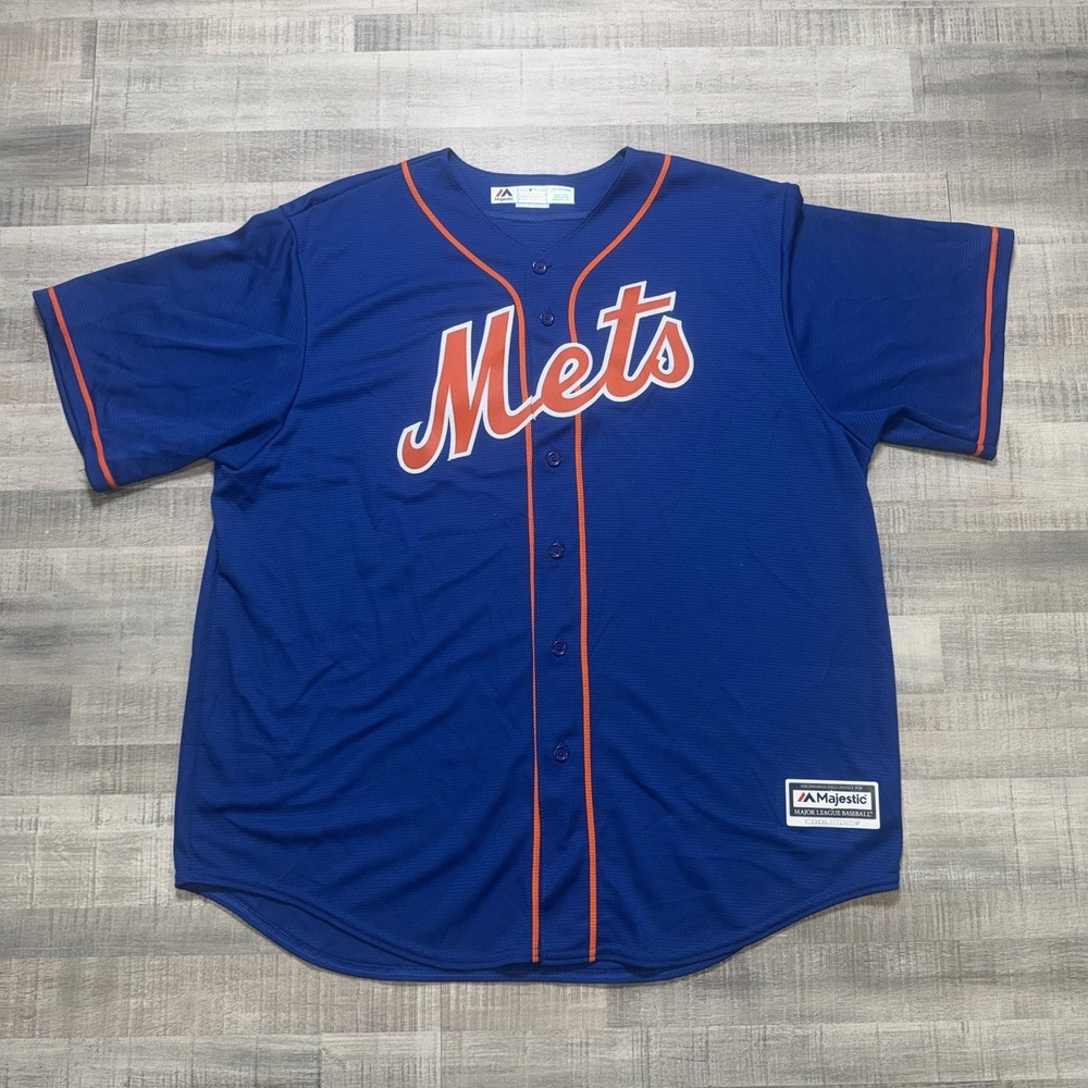 Majestic New York Mets Vintage Jersey Men's 2XL Blue MLB Baseball